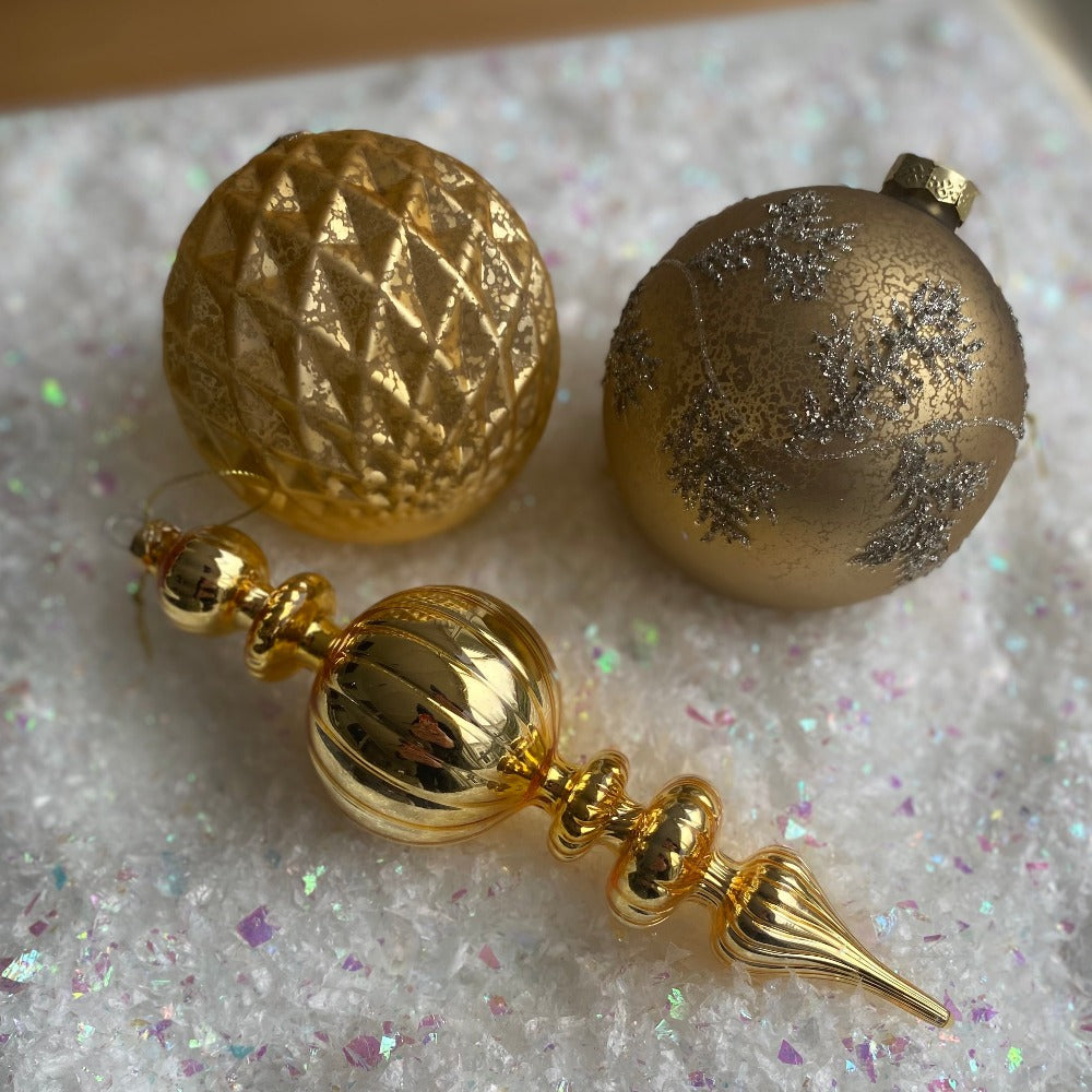 Gold Glass Ball Ornament