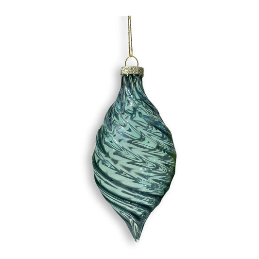 Smoky Green Glass Ornament