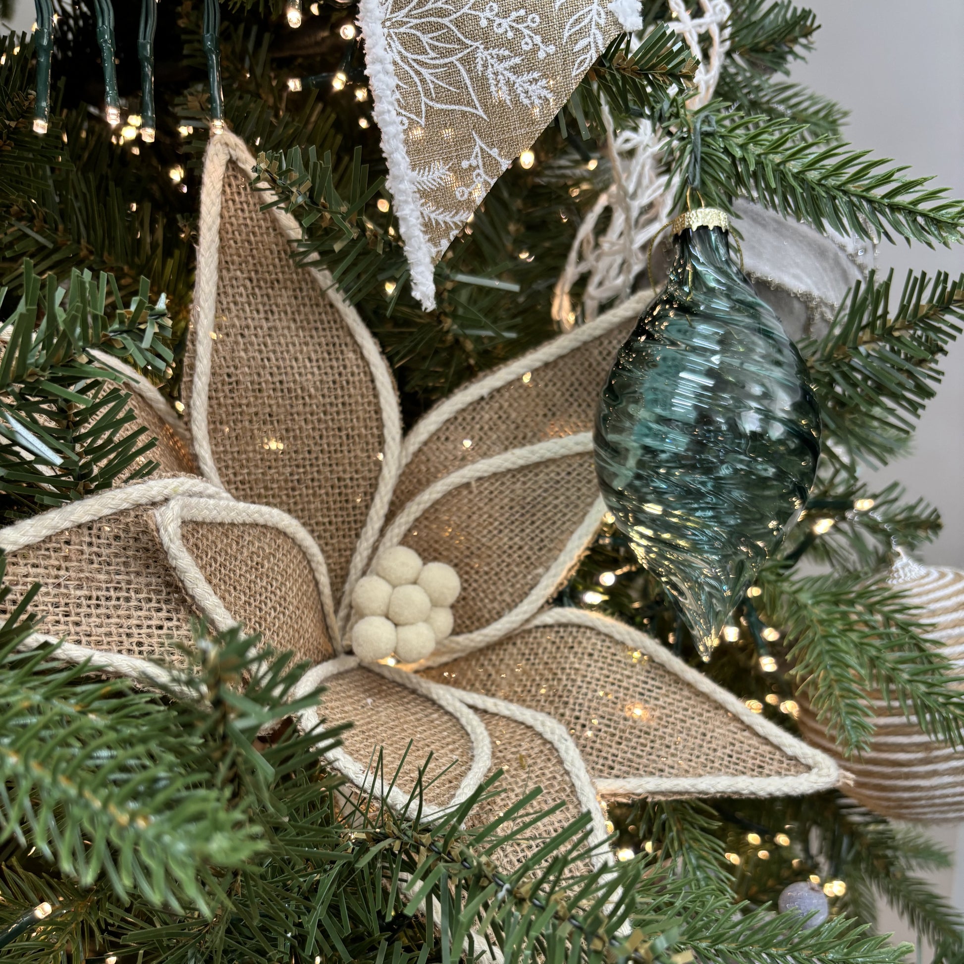 Transparent Smoky Green Glass Ornament - My Christmas