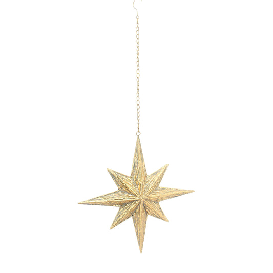 Antique Gold Moravian Star - Small - My Christmas