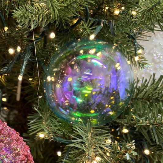 Baby Blue Iridescent Bauble - My Christmas