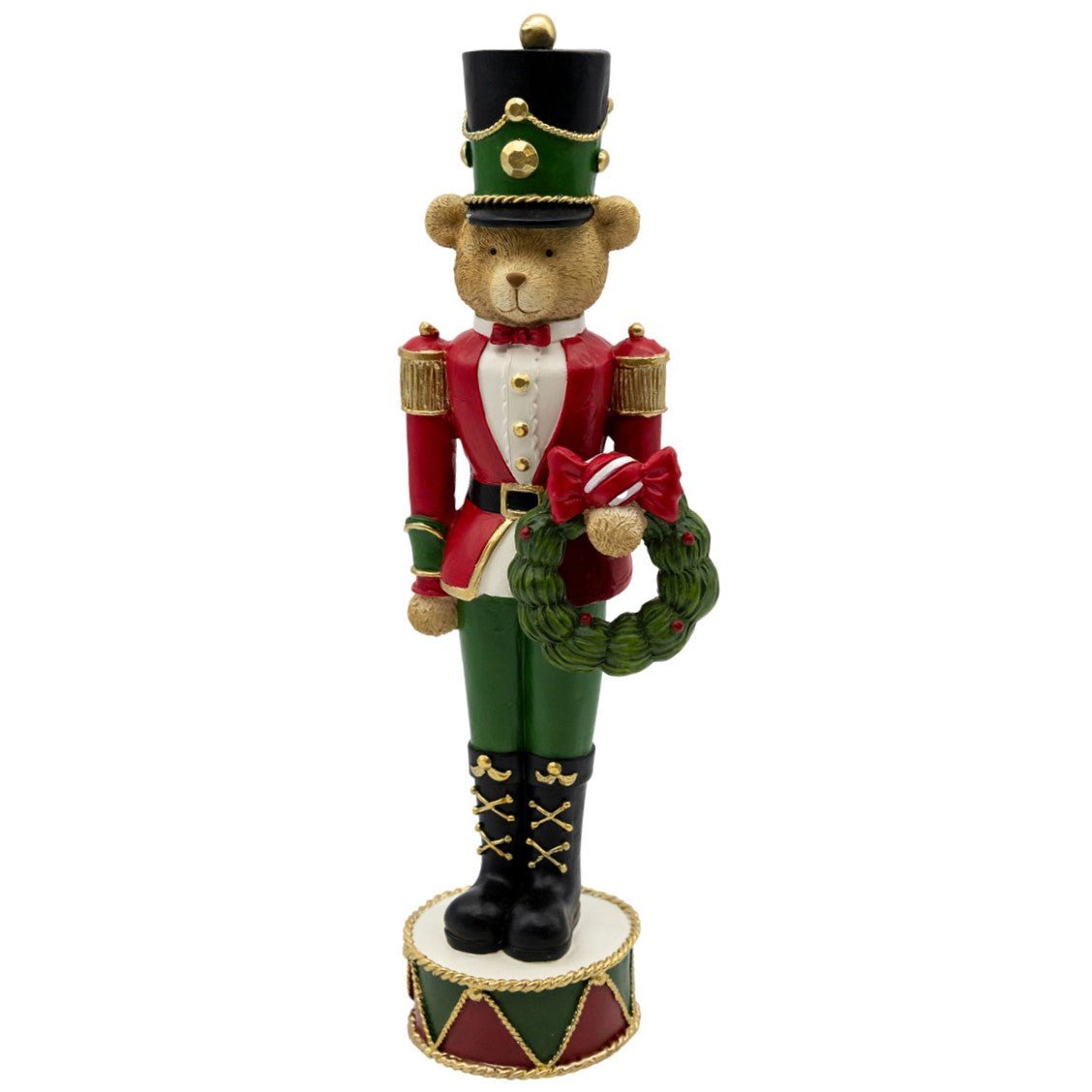 Bear Soldier with Wreath - 32cm - My Christmas