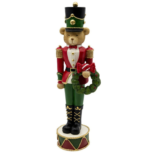 Bear Soldier with Wreath - 32cm - My Christmas