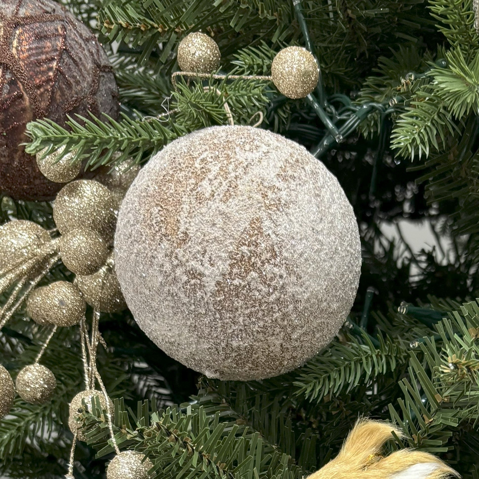 Beige Baubles - Medium - Pack of 4 - My Christmas