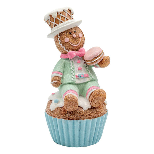 Blue Cupcake with Gingerbread - My Christmas