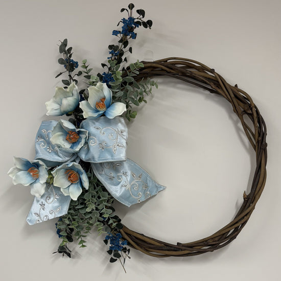 Blue Manolia Wreath - My Christmas