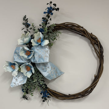 Blue Manolia Wreath - My Christmas