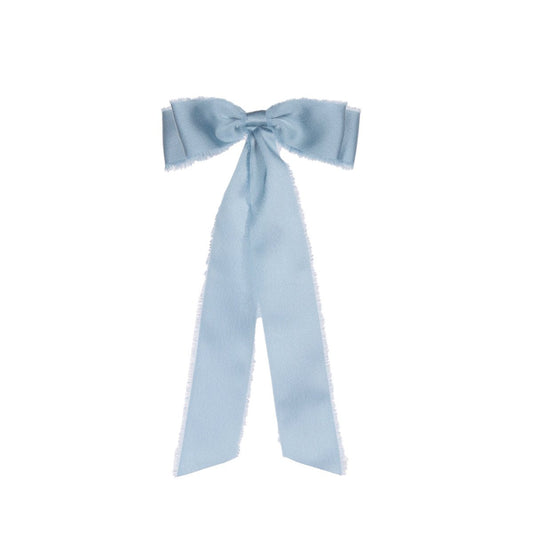 Blue Raw Satin Bows - Pack of 6 - My Christmas