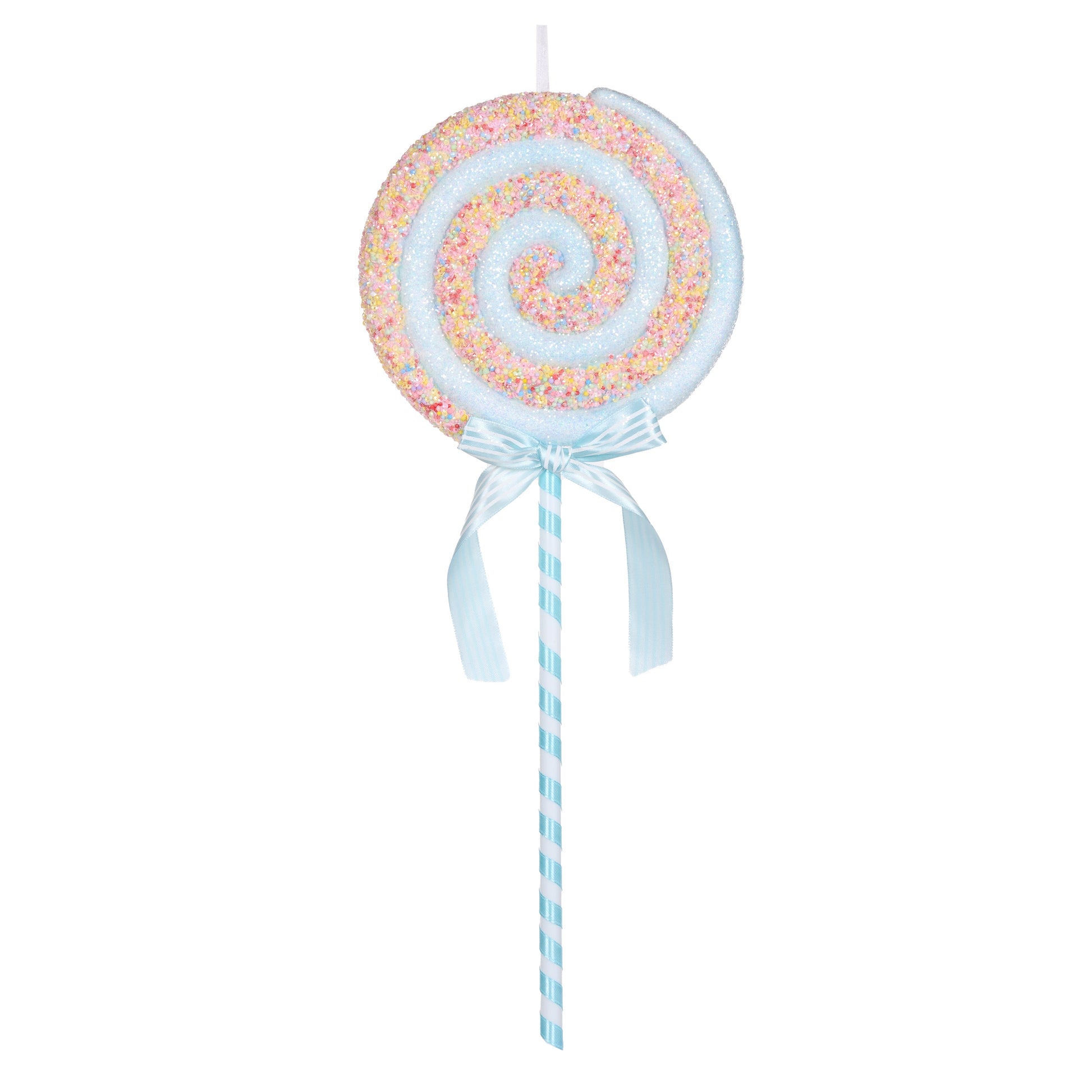 Blue Sprinkles Swirl Lollipop - My Christmas