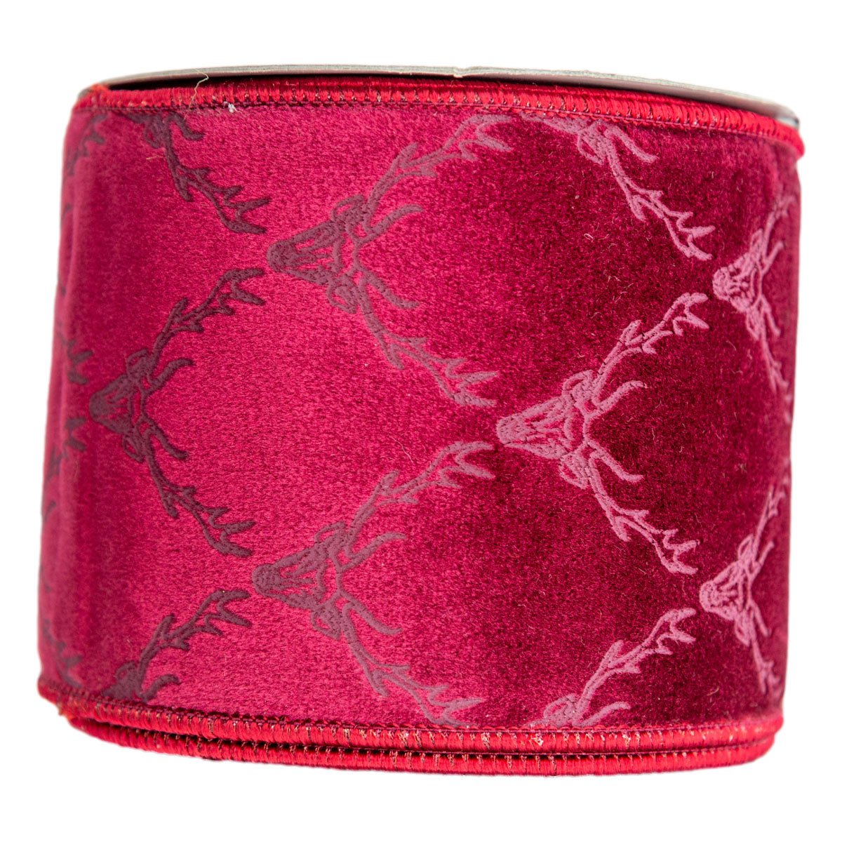Burgundy Deer Ribbon - My Christmas