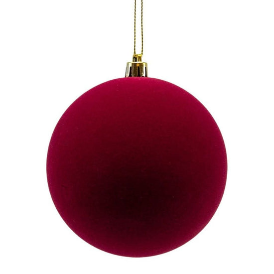Burgundy Velvet Bauble - 15cm - My Christmas