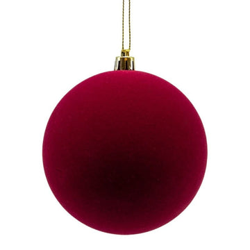 Burgundy Velvet Bauble - 15cm - My Christmas