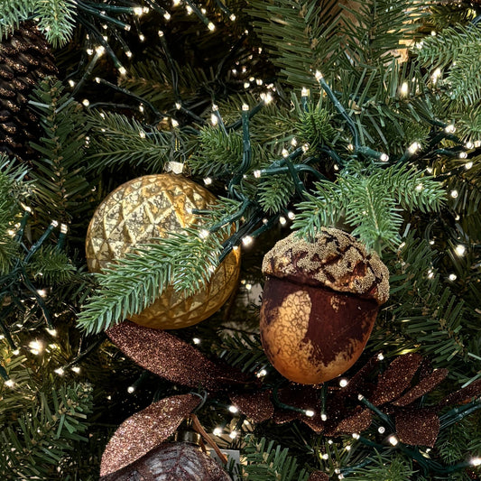 Burnt Copper Acorn Bauble - My Christmas