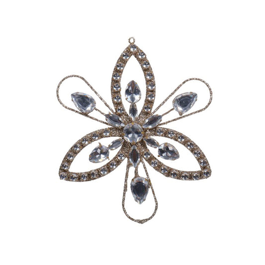 Champagne and Silver Flower Ornament - 20cm - My Christmas