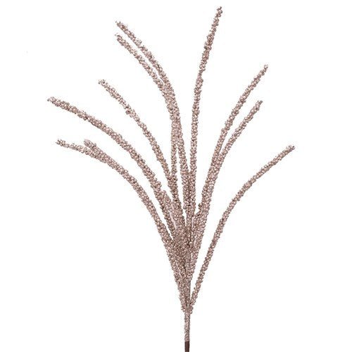 Champagne Glitter Branch Spray - My Christmas