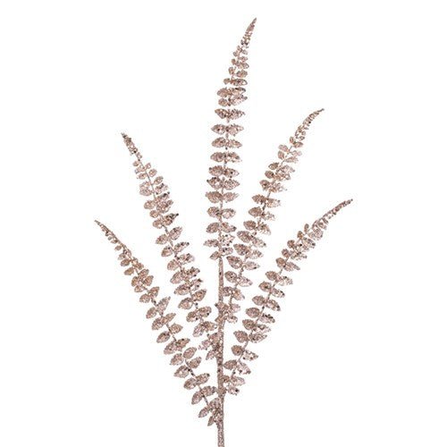 Champagne Glitter Fern Pick - My Christmas