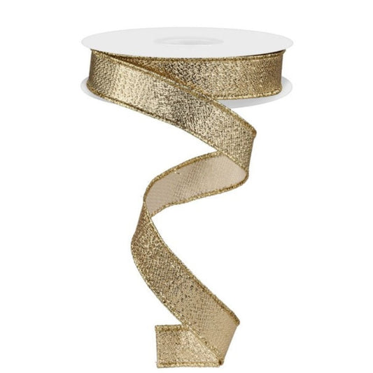 Champagne Metallic Ribbon - My Christmas