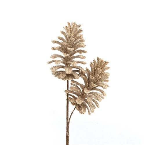 Champagne Pinecone Stem - My Christmas