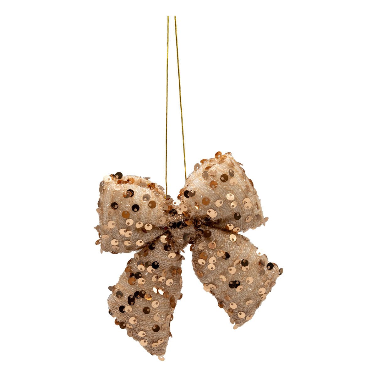 Champagne Sequined Bow - My Christmas