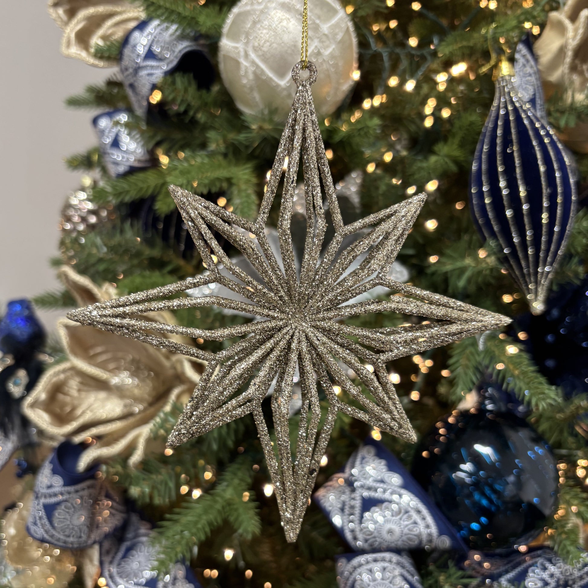 Champagne Starburst Hanging - My Christmas