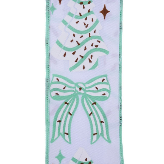 Chocolate, White and Mint Candy Bow and Tree Ribbon - My Christmas
