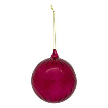 Clear Burgundy Bauble - My Christmas