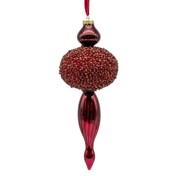 Deep Red Finial - 21cm - My Christmas