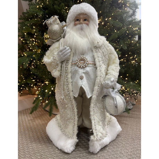 Father Christmas with White Fur Coat - My Christmas