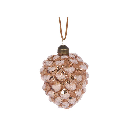 Frosted Copper Pinecone Ornament - My Christmas