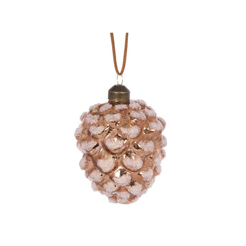 Frosted Copper Pinecone Ornament - My Christmas