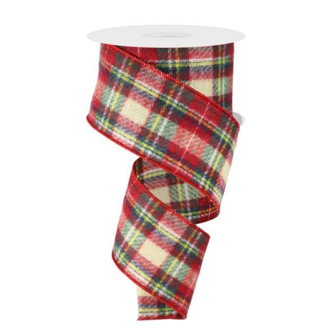 Fuzzy Plaid Ribbon - My Christmas