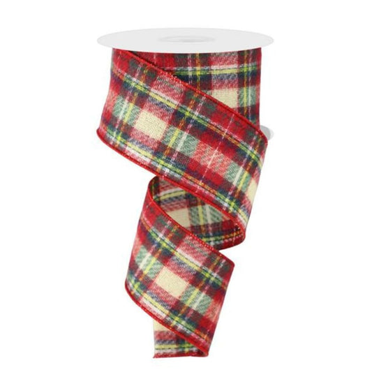 Fuzzy Plaid Ribbon - My Christmas