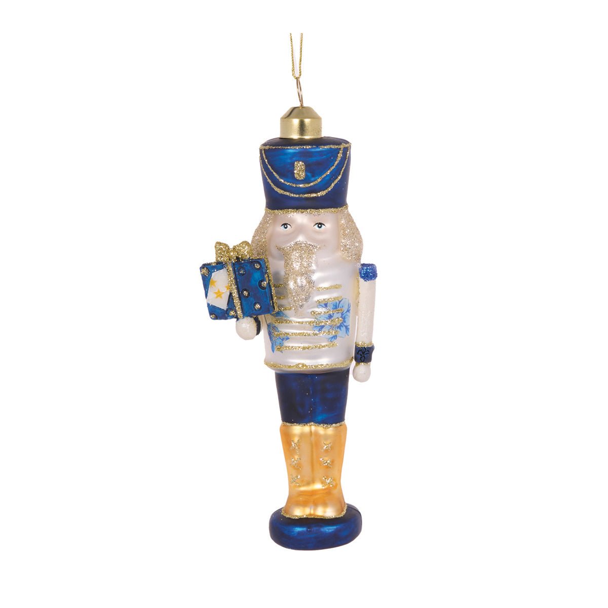 Glass Blue Ornament Nutcracker - My Christmas