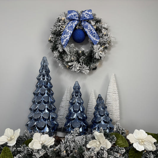 Glass Navy Tree - 27cm - My Christmas