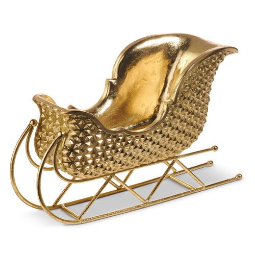 Gold Metallic Sleigh - My Christmas