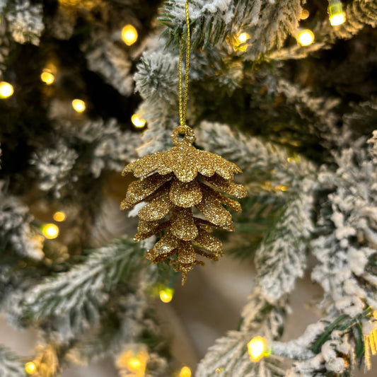 Gold Pinecones Ornament - Pack of 6 - My Christmas