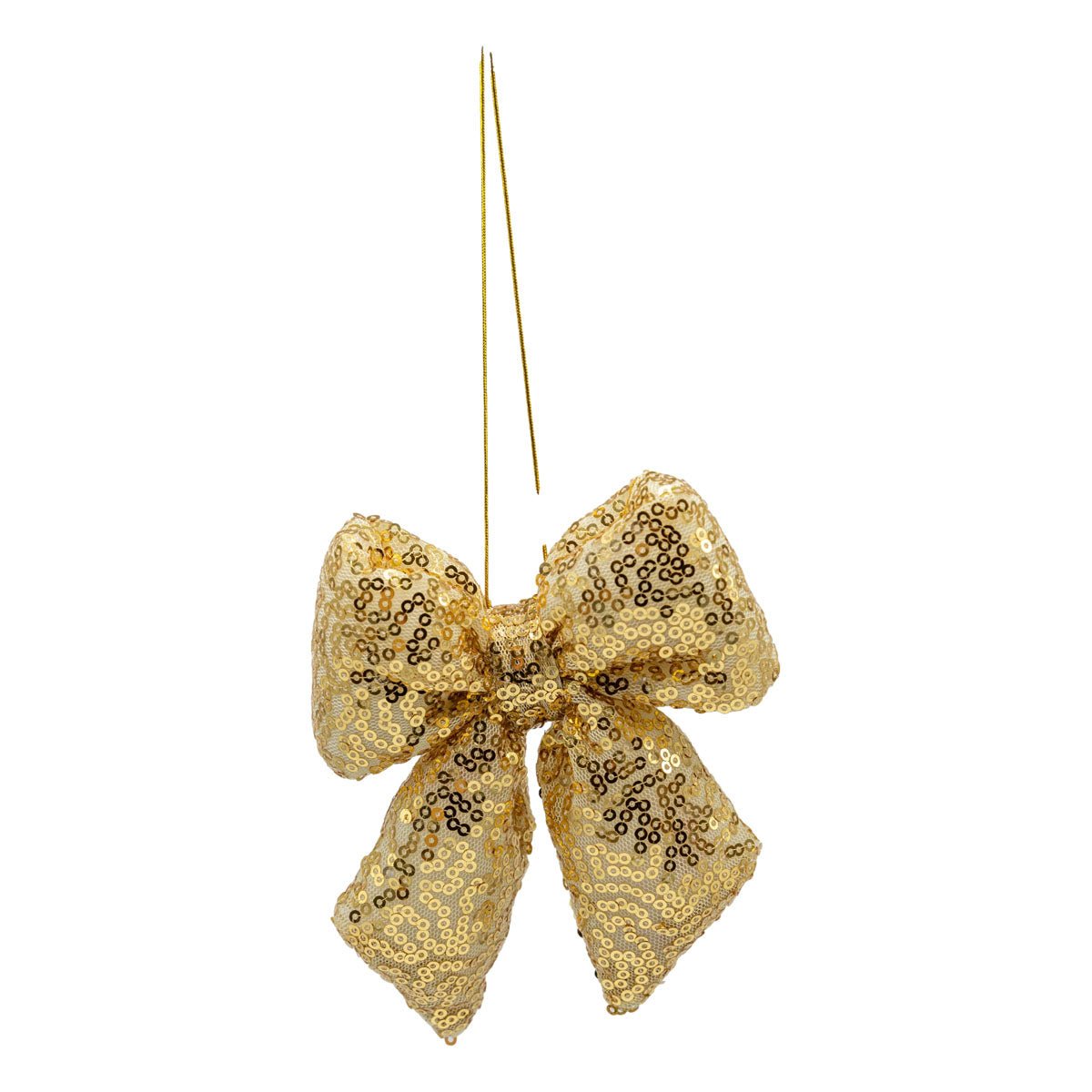 Gold Sequined Bow - My Christmas