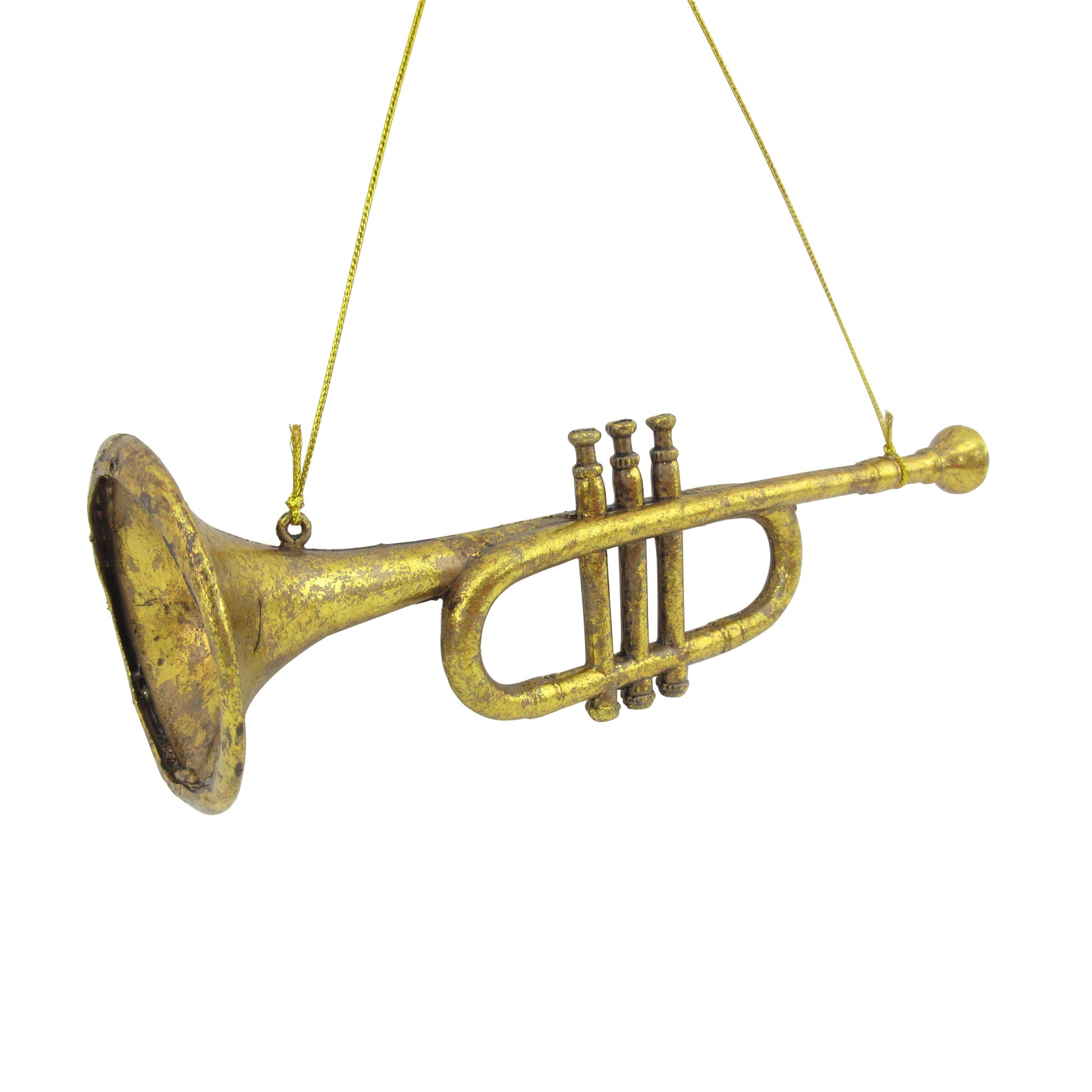 Gold Trumpet Ornament - My Christmas