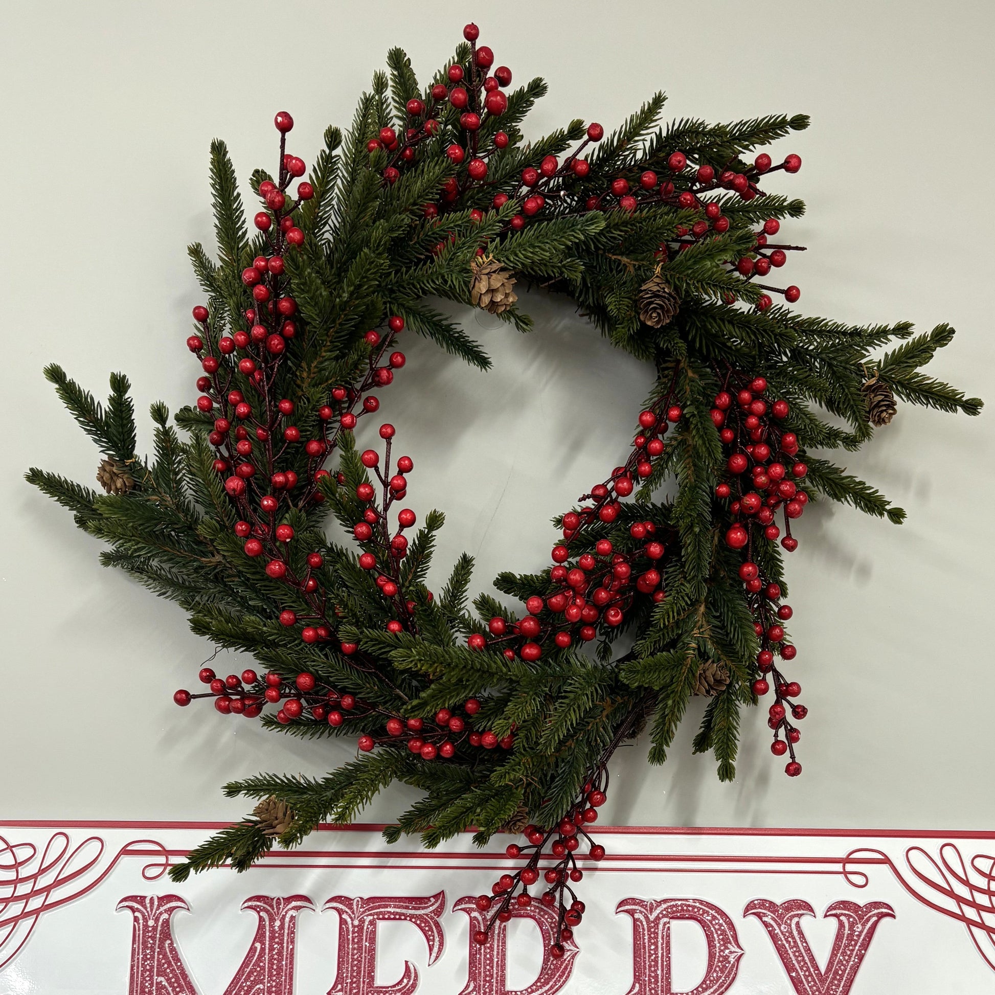 Green and Red Berry Wreath - My Christmas
