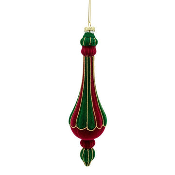 Green and Red Green Finial - My Christmas