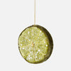 Green Palermo Beaded Lemon Slice Ornament - My Christmas