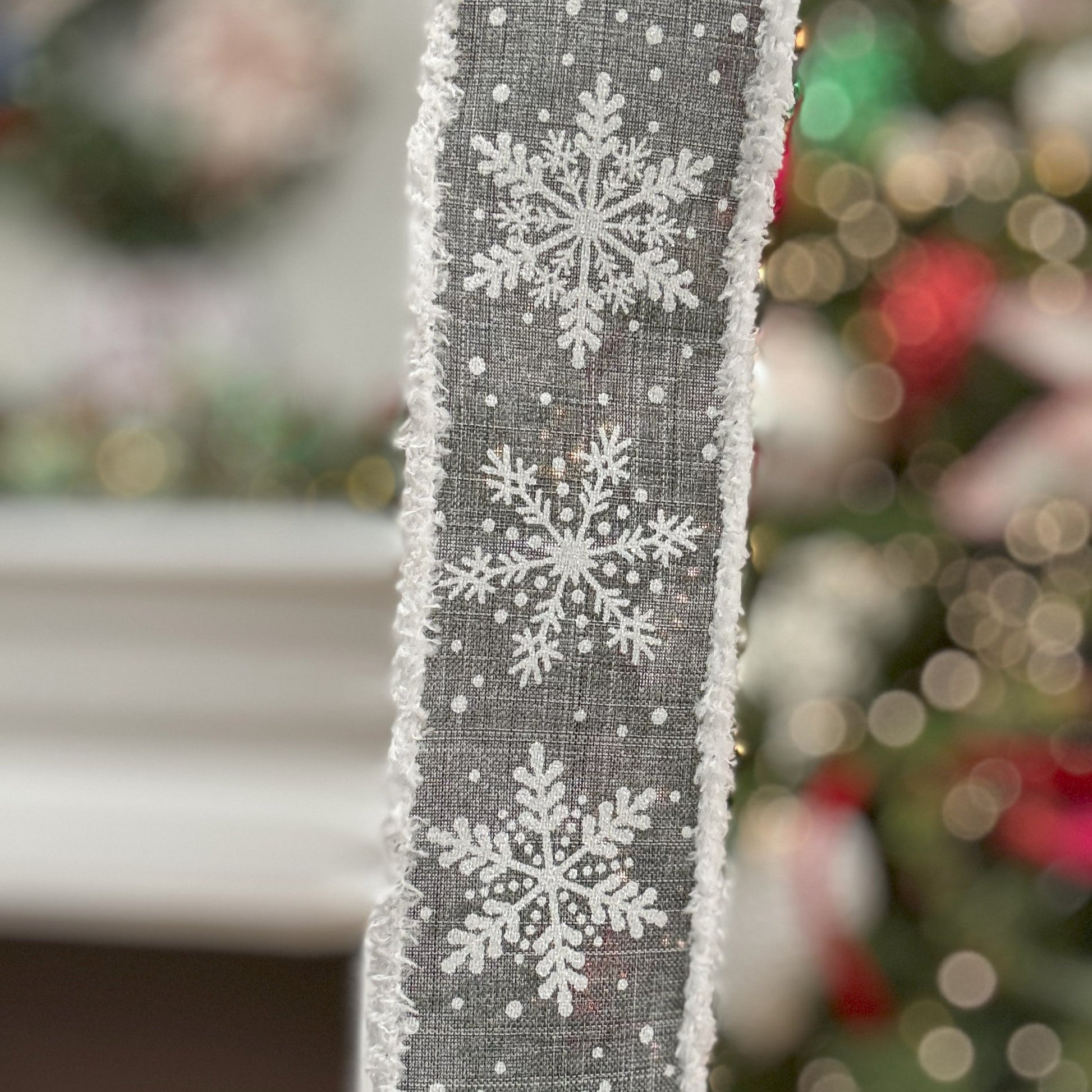 Grey Snowflake Ribbon - My Christmas