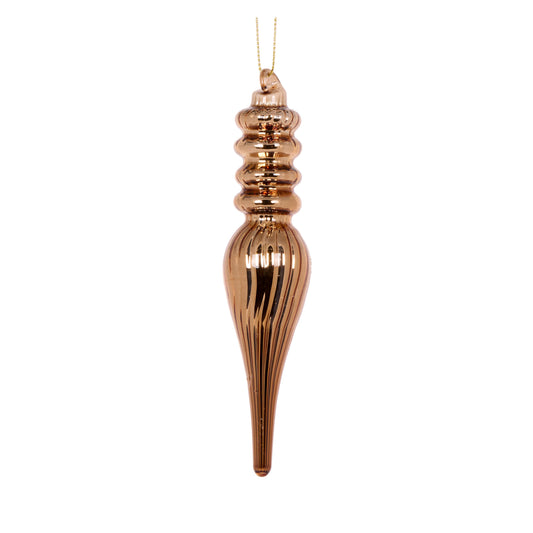 High Shine Brown Drop Finial - My Christmas