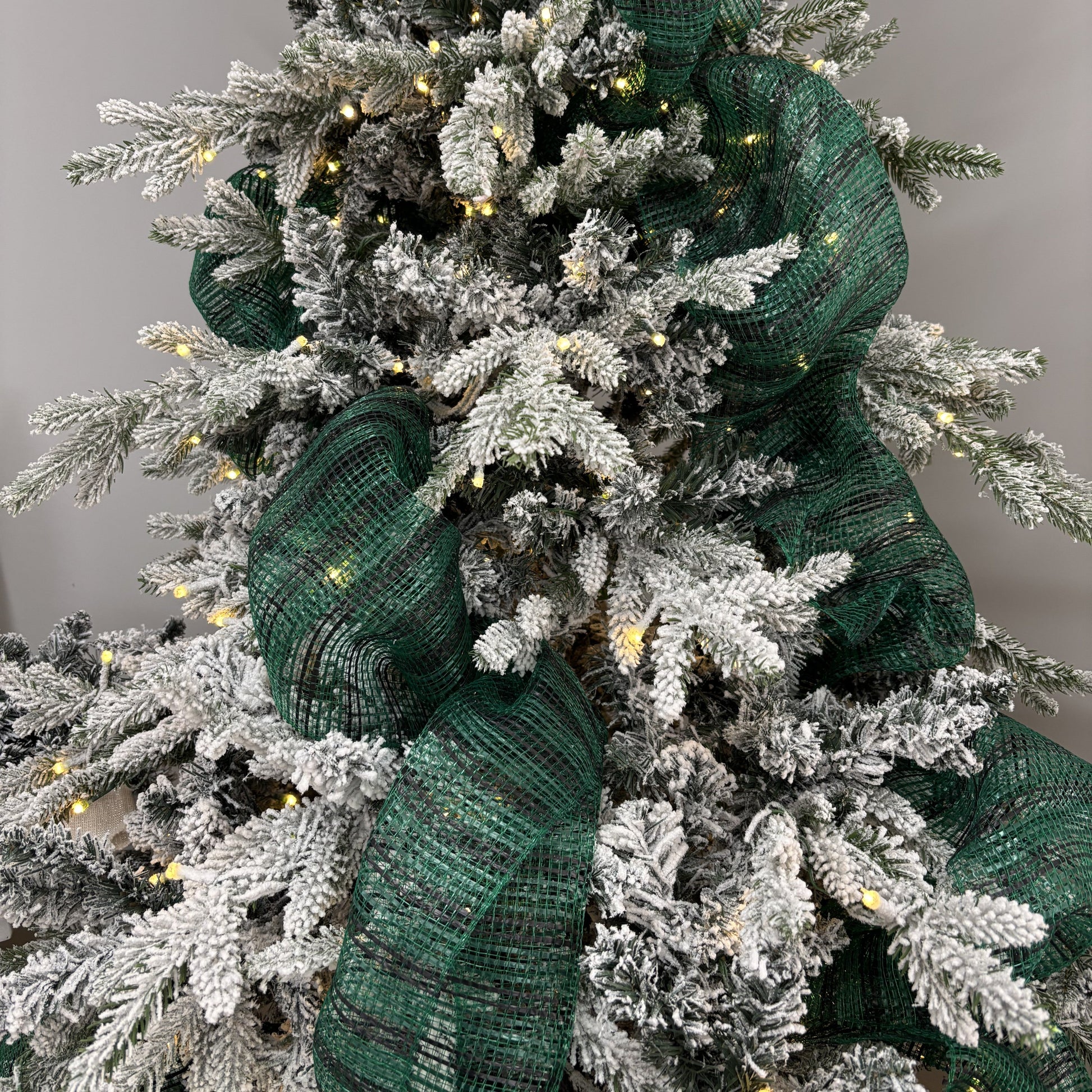 Hunter Green and Black Stripe Mesh - My Christmas