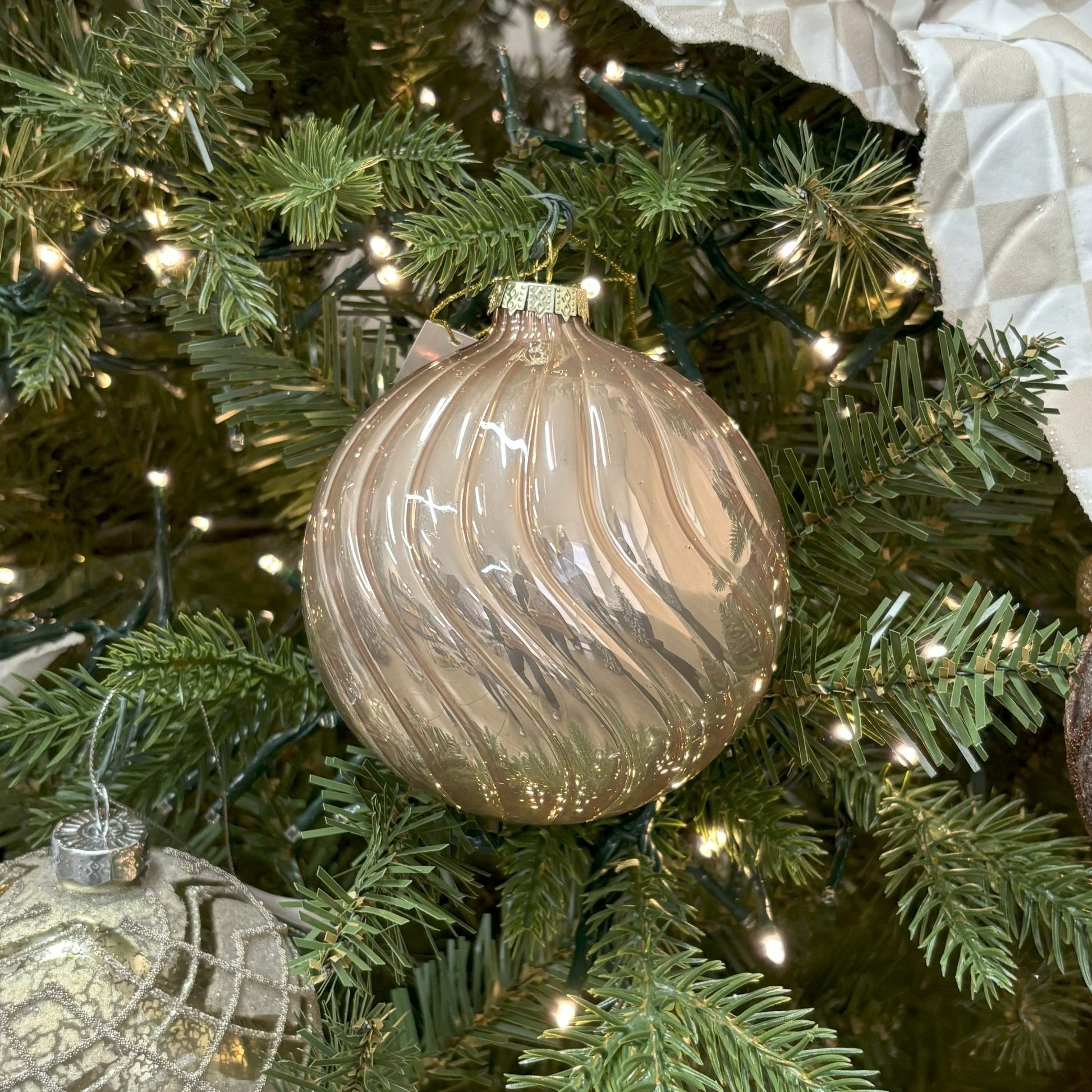 Latte Glass Bauble - My Christmas