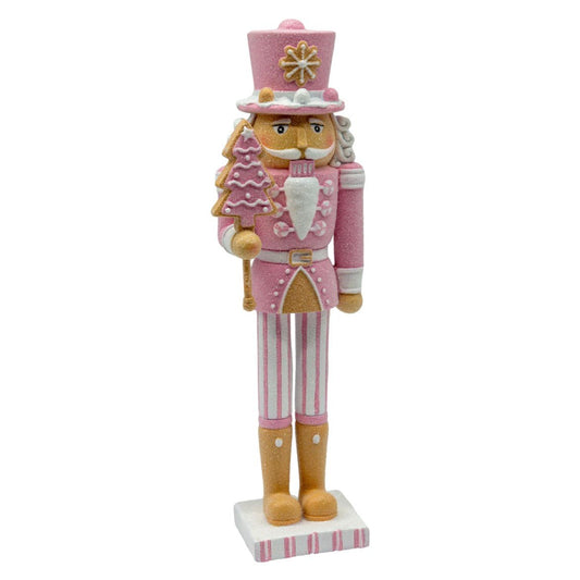 LED Pink Gingerbread Nutcracker - 36cm - My Christmas