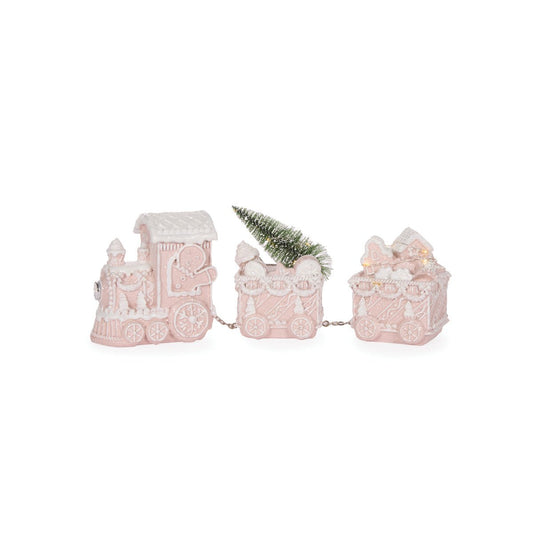 LED Pink Gingerbread Train - My Christmas