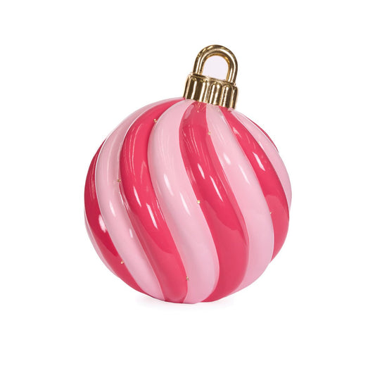 LED Pink Swirl Bauble Décor - My Christmas