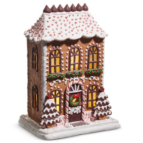 Lighted Chocolate Frosted Gingerbread House - Large - My Christmas