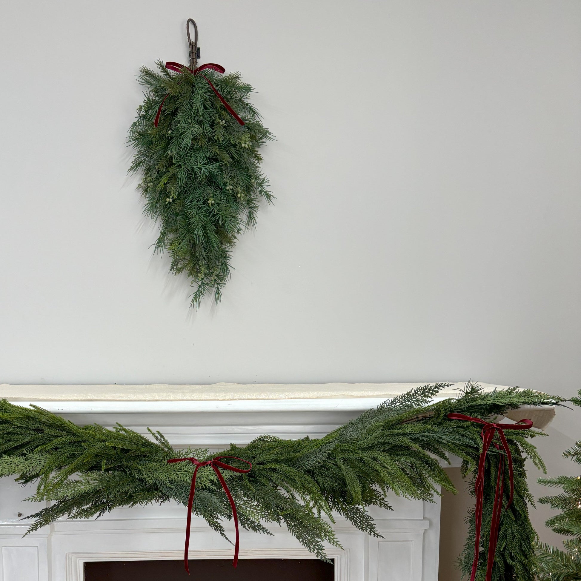 Mixed Fern and Cedar Swag - My Christmas